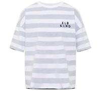 Elbsand Gry T-Sweat, Grau/Weiß, 95% Baumwolle, Lockerer Schnitt, Rundhalsausschnitt, Logoprint (DE/NL/SE/PL, Alphanumerisch, XL, Regular, Regular)