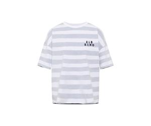 Elbsand Gry T-Sweat in Grau/Weiß Gr. S