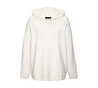 Hoodie ELBSAND, Damen, Gr. 48/50, weiß (wollweiß meliert), Feinstrick, Obermaterial: 50% Viskose (LENZING™), 28% Polyester, 22% Polyamid, meliert, unifarben, Sweatshirts Hoodie, aus hochwertigen Stric