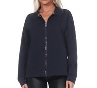 Elbsand Iona Damen Sweatjacke mit Stehkragen und Leistentaschen, Oversized fit