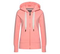 Kapuzensweatjacke ELBSAND "Kelda" Gr. S/36, orange (koralle meliert) Damen Sweatjacken Strandjacken (94036612-S)