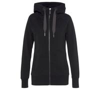 Kapuzensweatjacke ELBSAND "Kria" Gr. S (36), schwarz Damen Sweatjacken mit Logodruck hinten Bestseller (62938412-S)