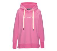 Kapuzensweatshirt ELBSAND "Svana", Damen, Gr. XXL (44), pink, Sweatware, Obermaterial: 95% Baumwolle, 5% Elasthan, unifarben, casual, figurumspielend hüftlang, Langarm Raglanärmel extrabreites Bündche