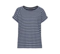 Kurzarmshirt ELBSAND "Caira" Gr. XXL (44), blau (blau, marine gestreift) Damen Shirts Jersey mit Streifen, T-Shirt aus Baumwoll-Mix, sportlich und bequem (58494054-XXL)
