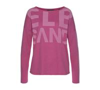 Langarmshirt ELBSAND "Niola" Gr. S (36), pink Damen Shirts Jersey mit großem Frontprint (14152125-S)