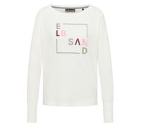 Elbsand Langarmshirt Iruna Damen – Bootsauschnitt, Loose Fit, Weiß Größe M