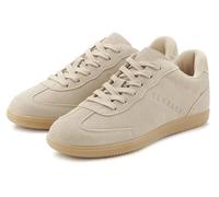 Sneaker ELBSAND "Freizeitschuh, Schnürschuh", Damen, Gr. 45, beige, Obermaterial: 93% Rindsleder, 7% Lederimitat. Futter: 100% Polyester. Decksohle: 100% Textilmaterial. Laufsohle: 100% Synthetik, Vel