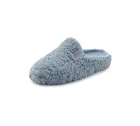 Hausschuh ELBSAND, Damen, Gr. 37, blau, Obermaterial: 100% Polyester. Futter: 100% Polyester. Decksohle: 100% Polyester. Laufsohle: 100% Synthetik, Fellimitat, unifarben, Schuhe, Pantolette, Pantoffel