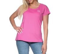 ELBSAND Damen T-Shirt Ragne Kurzarm Rundhals Rosa (MagentaSky) L