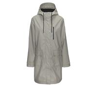 Regenjacke ELBSAND, Damen, Gr. 38, grau (hellgrau), Obermaterial: 60% Polyurethan, 40% Polyester. Futter: 100% Polyester. Meshfutter: 100% Polyester, unifarben, gerade knielang, normaler Saum mit Druc