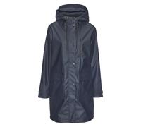 Regenjacke ELBSAND, Damen, Gr. 42, blau (marineblau), Obermaterial: 60% Polyurethan, 40% Polyester. Futter: 100% Polyester. Meshfutter: 100% Polyester, unifarben, gerade knielang, normaler Saum mit Dr