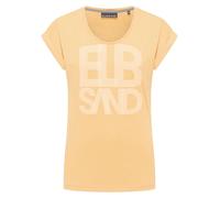 Elbsand Damen T-Shirt ESWEldis Kurzarmshirt mit Logo-Frontprint 70577 00 Orange Haze Mel. (325) S