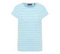 Elbsand Damen T-Shirt ESWSelma Kurzarmshirt mit Streifen 70691 00 Blue Breeze+Bright White Stripe (082) S