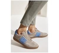 Sneaker ELBSAND "Freizeitschuh", Damen, Gr. 43, beige, Obermaterial: 100% Rindsleder. Futter: 100% Textilmaterial. Decksohle: 100% Textilmaterial. Laufsohle: 100% Synthetik, unifarben mit Farbeinsatz,
