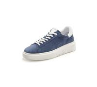 Sneaker ELBSAND "Schnürschuh, Turnschuh, Schnürhalbschuh, Freizeitschuh, Ledersneaker", Damen, Gr. 36, blau, Obermaterial: 95% Ziegenleder, 5% Schafsleder. Decksohle: 100% Schafsleder. Futter: 100% Le