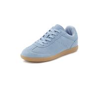 Sneaker ELBSAND "Freizeitschuh", Damen, Gr. 42, blau, Obermaterial: 93% Rindsleder, 7% Lederimitat. Futter: 100% Polyester. Decksohle: 100% Textilmaterial. Laufsohle: 100% Synthetik, Veloursleder, uni