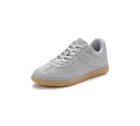 Sneaker ELBSAND "Freizeitschuh", Damen, Gr. 46, grau (hellgrau), Obermaterial: 93% Rindsleder, 7% Lederimitat. Futter: 100% Polyester. Decksohle: 100% Textilmaterial. Laufsohle: 100% Synthetik, Velour