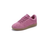 Sneaker ELBSAND "Freizeitschuh, Schnürschuh, Turnschuh, Retro Sneaker, Lederschuh", Damen, Gr. 43, pink, Obermaterial: 93% Rindsleder, 7% Lederimitat. Decksohle: 100% Textilmaterial. Futter: 100% Text