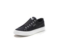 Slip-On Sneaker ELBSAND Gr. 37, schwarz Damen Schuhe Stoffschuhe aus Textil bequem mit Elastik Einsatz (95944606-37)
