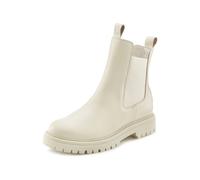 Stiefelette ELBSAND Gr. 42, beige Damen Schuhe Schlupfstiefeletten Chelseaboots, Schlupfstiefel, Bikerboots aus Leder (49525425-42)
