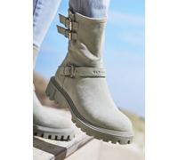 Stiefelette ELBSAND, Damen, Gr. 39, grau (hellgrau), Obermaterial: 100% Rindsleder. Decksohle: 100% Textilmaterial. Futter: 85% Textilmaterial, 15% Lederimitat. Laufsohle: 100% Synthetik, Veloursleder