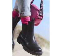 Stiefelette ELBSAND Gr. 44, schwarz Damen Schuhe Schlupfstiefeletten Chelseaboots, Schlupfstiefel, Bikerboots aus Leder (19172229-44)