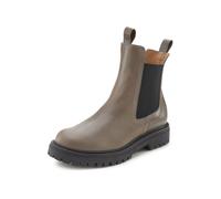 Stiefelette ELBSAND Gr. 39, grau (taupe) Damen Schuhe Schlupfstiefeletten Chelseaboots, Schlupfstiefel, Bikerboots aus Leder (68647149-39)