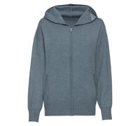 Strickjacke ELBSAND "- Loungejacke - Kapuzenjacken" Gr. 36/38, blau (petrol) Damen Strickjacken (91805207-36) petrol