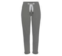 Sweathose ELBSAND "Brinja", Damen, Gr. L (40), N-Gr, grün, Sweatware, Obermaterial: 95% Baumwolle, 5% Elasthan, unifarben, casual, figurumspielend lang, Hosen, mit Taschen und breiten Kordeln, Jogging