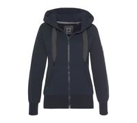 Sweatjacke ELBSAND Gr. XXL (44), blau (marine) Damen Sweatjacken mit Logo-Stickerei an der Kapuze (58679365-XXL)