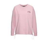 Sweatshirt ELBSAND, Damen, Gr. XXL (44), rosa, Sweatware, Obermaterial: 95% Baumwolle, 5% Elasthan, unifarben, figurumspielend hüftlang, Rundhals, Sweatshirts, mit verstellbarem Gummizug am Saum (5888