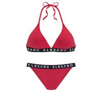 Triangel-Bikini ELBSAND Gr. 40, Cup A/B, rot Damen Bikini-Sets Ocean Blue mit Markenschriftzügen in Kontrastfarbe (97618632-40)