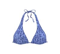 Triangel-Bikini-Top ELBSAND "Letra" Gr. 38, Cup C/D, blau Damen Bikini-Oberteile Ocean Blue mit tollem Wording (44435668-38)