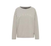 Elbsand Damen Sweatshirt ESWUlima gestreifter Pullover Sweater mit Streifen 70830 00 Soft Mud+Cloud White Stripe (075) L