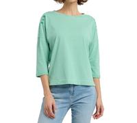 ELBSAND - Women's Veera T-Shirt 3/4 Sleeve - Longsleeve, Gr. XXL, grün (MellowMint/KellyGreenStripe)
