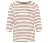 ELBSAND - Women's Celin T-Shirt - T-Shirt, Gr. XL, beige/weiß (Camel/BrightWhite)