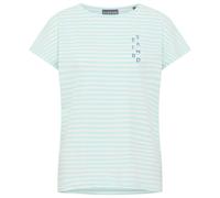 ELBSAND - Women's Selma - T-Shirt, Gr. L, grau/weiß (OceanView/BrightWhite)