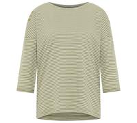ELBSAND - Women's Veera T-Shirt 3/4 Sleeve - Longsleeve, Gr. L, beige (GreenLeaf/CloudWhite)