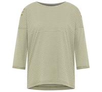ELBSAND - Women's Veera T-Shirt 3/4 Sleeve - Longsleeve, Gr. S, beige (GreenLeaf/CloudWhite)