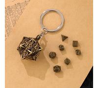 Elderwood's Vault - W20 Schlüsselanhänger mit Mini-Würfelset - Golden Grove
