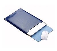 ele ELEOPTION Mikrofaser Leder Laptop Sleeve Slim Case Cover Luxus PU Ledertasche Elagant Schutzhülle integriert Mousepad kompatibel mit Macbook Pro & Pro Retina 15,4"