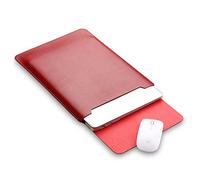ele ELEOPTION Mikrofaser Leder Laptop Sleeve Slim Case Cover Luxus PU Ledertasche Elagant Schutzhülle integriert Mousepad kompatibel mit Macbook Pro & Pro Retina 15,4"