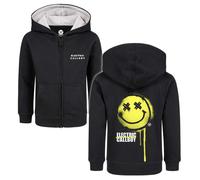 Electric Callboy Metal-Kids - Spray Smiley Kinder-Kapuzenjacke schwarz in 92