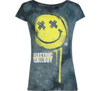 Electric Callboy Spray Smile T-Shirt grau in XL