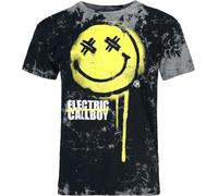 Electric Callboy Spray Smile Männer T-Shirt grau M 100% Baumwolle Band-Merch, Bands