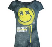 Electric Callboy Spray Smile T-Shirt grau in XXL