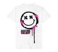 Electric Callboy Spray Smile T-Shirt weiß in XL
