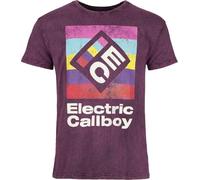 Electric Callboy Square Logo Männer T-Shirt lila XL 100% Baumwolle Band-Merch, Bands