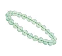 ELEDORO Handgefertigtes Edelstein Perlen Stretch Armband - Echte Steine 8mm (Fluorit grün A-Grade)
