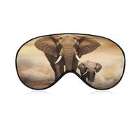 Elefant und Baby Elefant Augenmaske, Seitenschlafmaske Licht Augenbinde Schlafmaske Nasenpolster und Gummiband für Kinder Frauen Männer